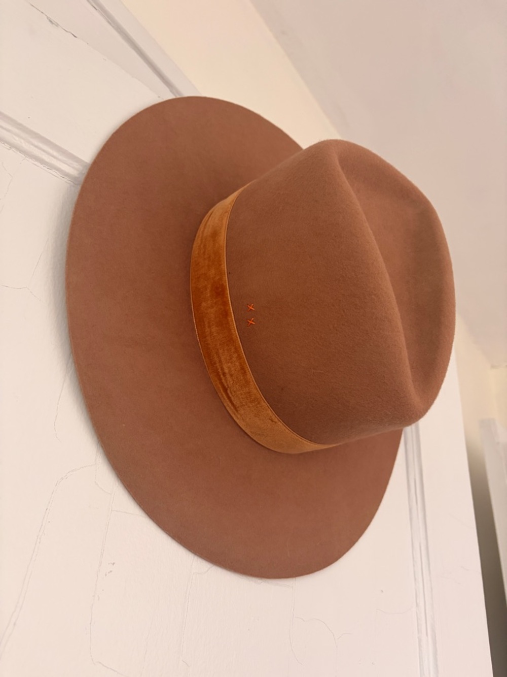 Lack Of Color Burnt Sienna Felt Hat with Velvet Band